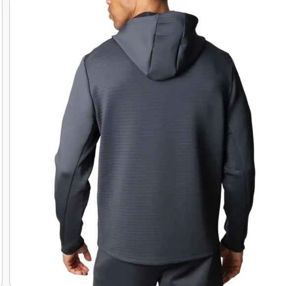 Spyder New Men's Full Zip Hoodie Sweater Gray Size M Pockets Stretchy Activewear - Picture 2 of 12